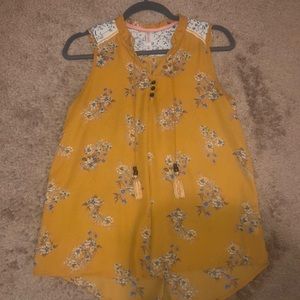 Yellow floral top